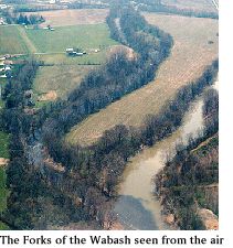 The Forks of the Wabash seen from the air