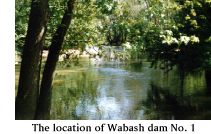 Location of Wabash Dam No. 1